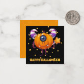 Niedlicher Halbwunder Cartoon-Monster-Klassenfreun Mitteilungskarte (Vorderseite/Rückseite Beispiel)