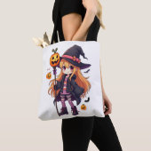 Niedlicher Halloween-Anime-Girl-Sticker Tasche (Von Nahem)