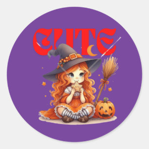 Niedlicher Halloween-Aufkleber Runder Aufkleber