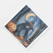 Niedlicher Halloween-Bär für Decoupage-Party Serviette (Ecke)