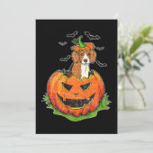 Niedlicher Halloween Beagle Liebhaber Pumpkin Jack Ankündigung (Stehend Vorderseite)