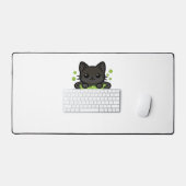 Niedlicher Halloween Black Cat Classic T - Shirt Schreibtischunterlage (Tastatur & Maus)