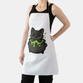 Niedlicher Halloween Black Cat Classic T - Shirt Schürze (InSitu)