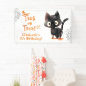 Niedlicher Halloween Black Cat Trick oder Heilgebu Banner (Insitu)