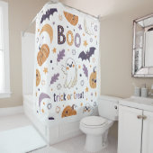 "Niedlicher Halloween Boo Ghost & Pumpkin-Duschvor Duschvorhang (Beispiel)