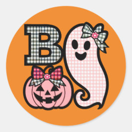 Niedlicher Halloween-Bootsticker Runder Aufkleber