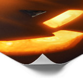 Niedlicher Halloween-Boxer-Hund mit Pumpkins in de Poster (Ecke)