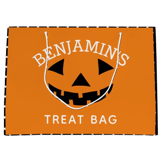 Niedlicher Halloween Cartoon Pumpkin Trick oder Tr Große Geschenktüte (Vorderseite)