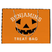 Niedlicher Halloween Cartoon Pumpkin Trick oder Tr Große Geschenktüte (Rückseite)