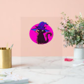 Niedlicher Halloween Cat Oversifizierter T - Shirt Acrylschild (Hochzeit)