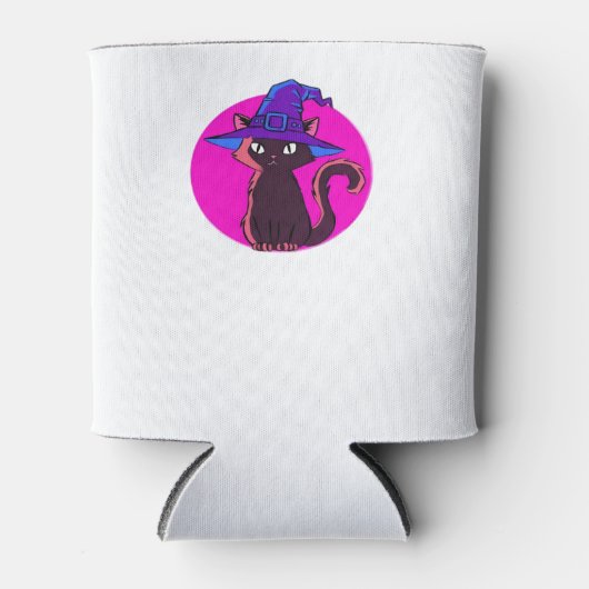 Niedlicher Halloween Cat Oversifizierter T - Shirt Dosenkühler (Vorderseite)