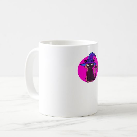 Niedlicher Halloween Cat Oversifizierter T - Shirt Kaffeetasse (Vorderseite Links)