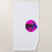 Niedlicher Halloween Cat Oversifizierter T - Shirt Strandtuch (Vorderseite)