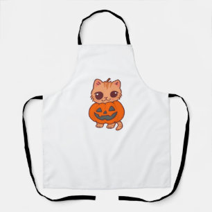 Niedlicher Halloween Cat T - Shirt - Zwei Kawaii C Schürze