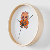 Niedlicher Halloween Cat T - Shirt - Zwei Kawaii C Uhr (Winkel)