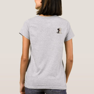 Niedlicher Halloween Cat und Ghost Pocket Print T T-Shirt