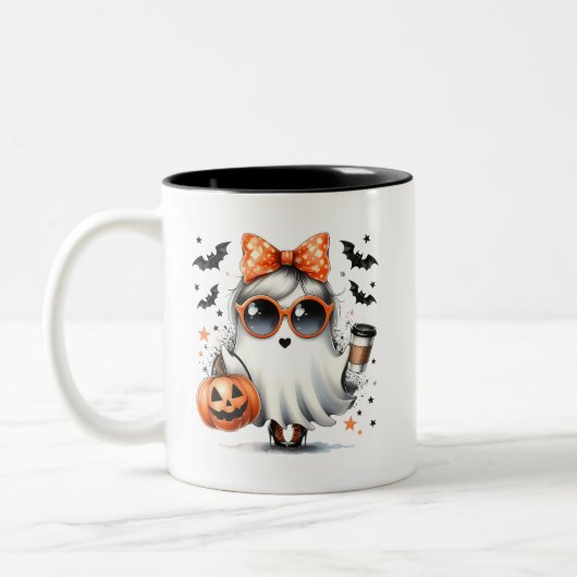 Niedlicher Halloween-Coffee/Tee/Macha Zweifarbige Tasse (Links)