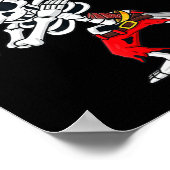 Niedlicher Halloween Dabbing Pirate Skeleton Spaß Poster (Ecke)