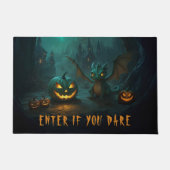 Niedlicher Halloween-Drache mit Beängstigenden Pum Fußmatte (Vorderseite)