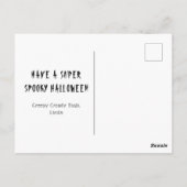 Niedlicher Halloween-Drache mit Beängstigenden Pum Postkarte (Rückseite)