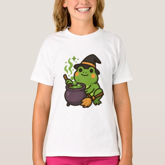 Niedlicher Halloween Frosch T-Shirt (Vorderseite)