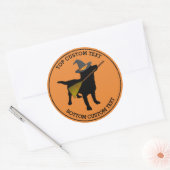 Niedlicher Halloween Funny Black Lab Hund Hexe Cus Runder Aufkleber (Umschlag)
