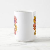 Niedlicher Halloween-Geist-Blume-Kranz Kaffeetasse (Mittel)