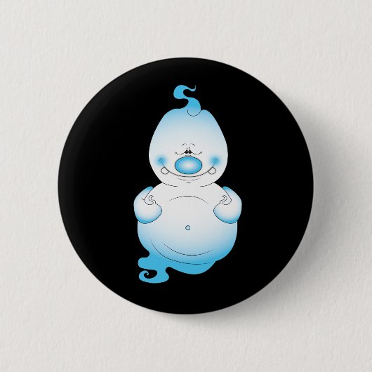 Niedlicher Halloween-Geist-Cartoon Button (Vorderseite)