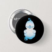 Niedlicher Halloween-Geist-Cartoon Button (Vorne & Hinten)