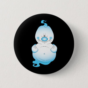 Niedlicher Halloween-Geist-Cartoon Button