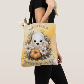 Niedlicher Halloween-Geist in Blume-Patch mit Pump Tasche (Von Nahem)