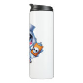 Niedlicher Halloween-Geist in einer Krankenschwest Thermosbecher (Nach rechts gedreht)