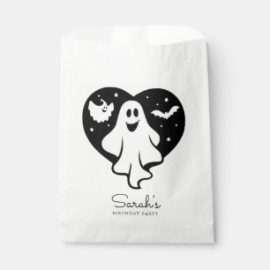 Niedlicher Halloween-Geist mit Herz und Gesicht Geschenktütchen
