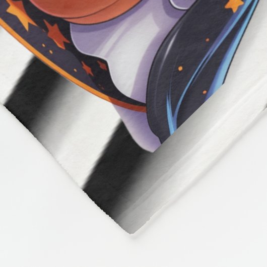 Niedlicher Halloween-Geist mit Pumpkin Fleecedecke (Ecke)