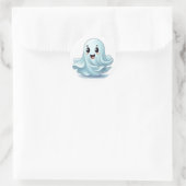 Niedlicher Halloween-Geist Runder Aufkleber (Tasche)