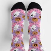 Niedlicher Halloween-Geist und Pumpkin Socken (Oben)