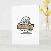 Niedlicher Halloween-Geistentwurf Karte (Gelbe Blume)