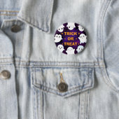 Niedlicher Halloween-Geistertrick oder -Treat Button (Beispiel)