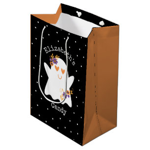 Niedlicher Halloween-Geistertrick oder Treat Candy Mittlere Geschenktüte