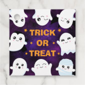 Niedlicher Halloween-Geistertrick oder -Treat Geschenkanhänger (Vorderseite)
