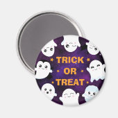 Niedlicher Halloween-Geistertrick oder -Treat Magnet (Vorderseite/Rückseite)
