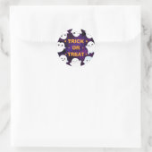 Niedlicher Halloween-Geistertrick oder -Treat Runder Aufkleber (Tasche)