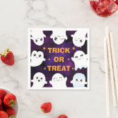 Niedlicher Halloween-Geistertrick oder -Treat Serviette (Beispiel)
