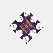 Niedlicher Halloween-Geistertrick oder -Treat Serviette (Ecke)