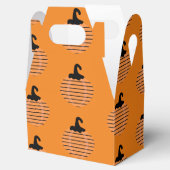 Niedlicher Halloween Geometric Stripes Pumpkin Geschenkschachtel (Geöffnet)