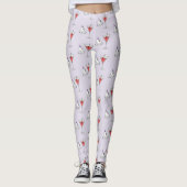 Niedlicher Halloween Ghost & Creepy Cocktail Leggings (Vorderseite)