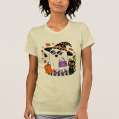 Niedlicher Halloween-Ghost-FrauenT - Shirt (Vorderseite)