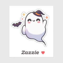 Niedlicher Halloween Ghost - Kawaii Spooky Aufkleber
