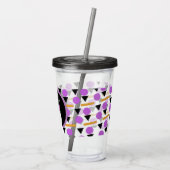 Niedlicher Halloween Ghost Lila Name Acrylic Tumbl Acryltrinkbecher (Rückseite)