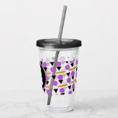 Niedlicher Halloween Ghost Mit Monogramm Name Acryltrinkbecher (Rückseite)